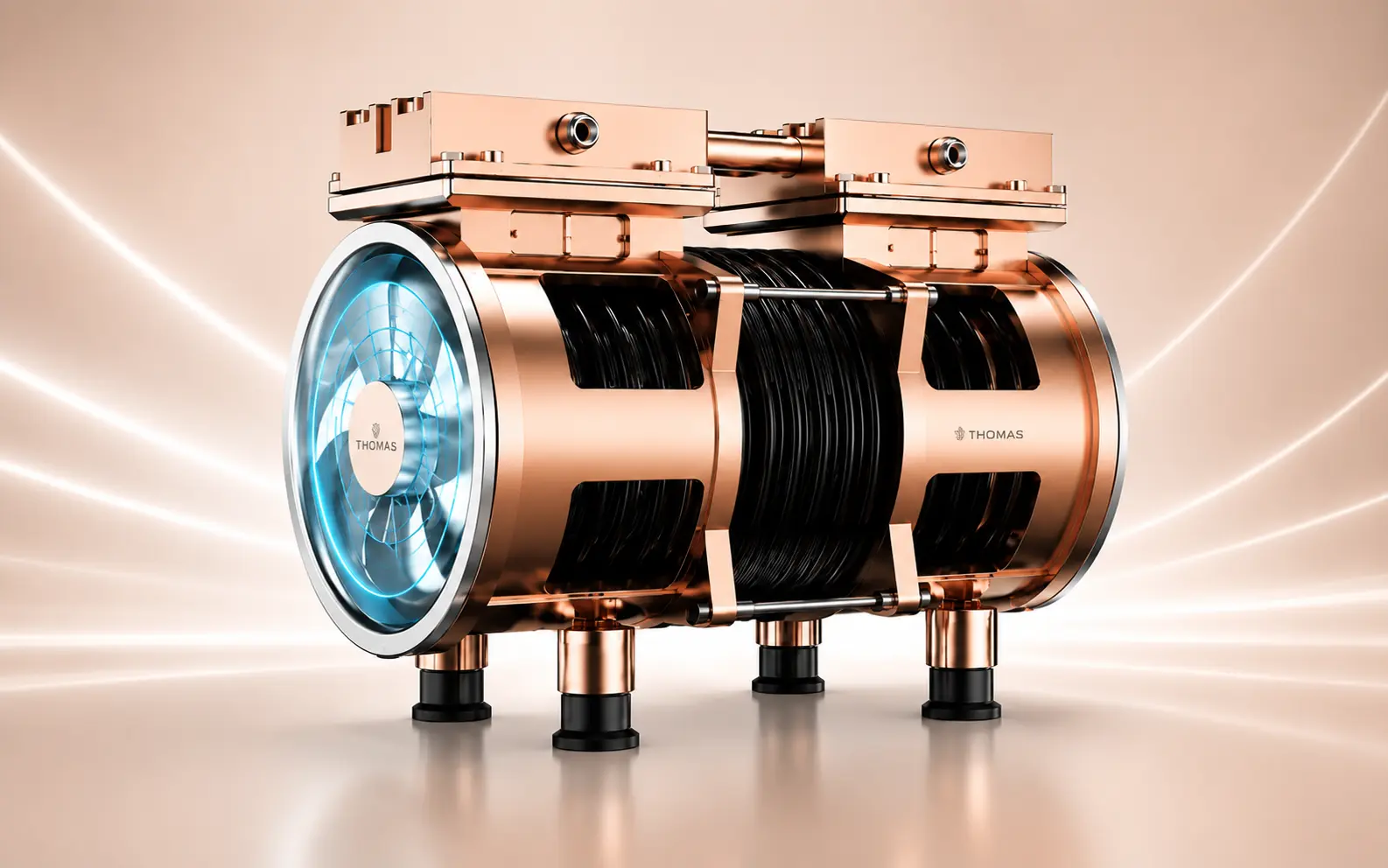 THOMAS pressure system integrated into the Ueerl V3 hyperbaric oxygen chamber