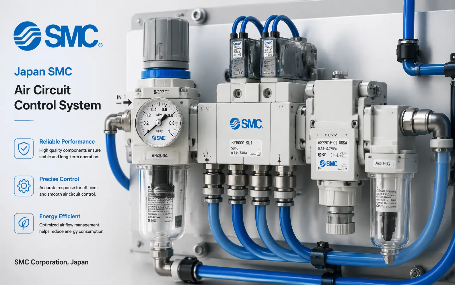 Japan SMC air circuit control components integrated into the Ueerl V3