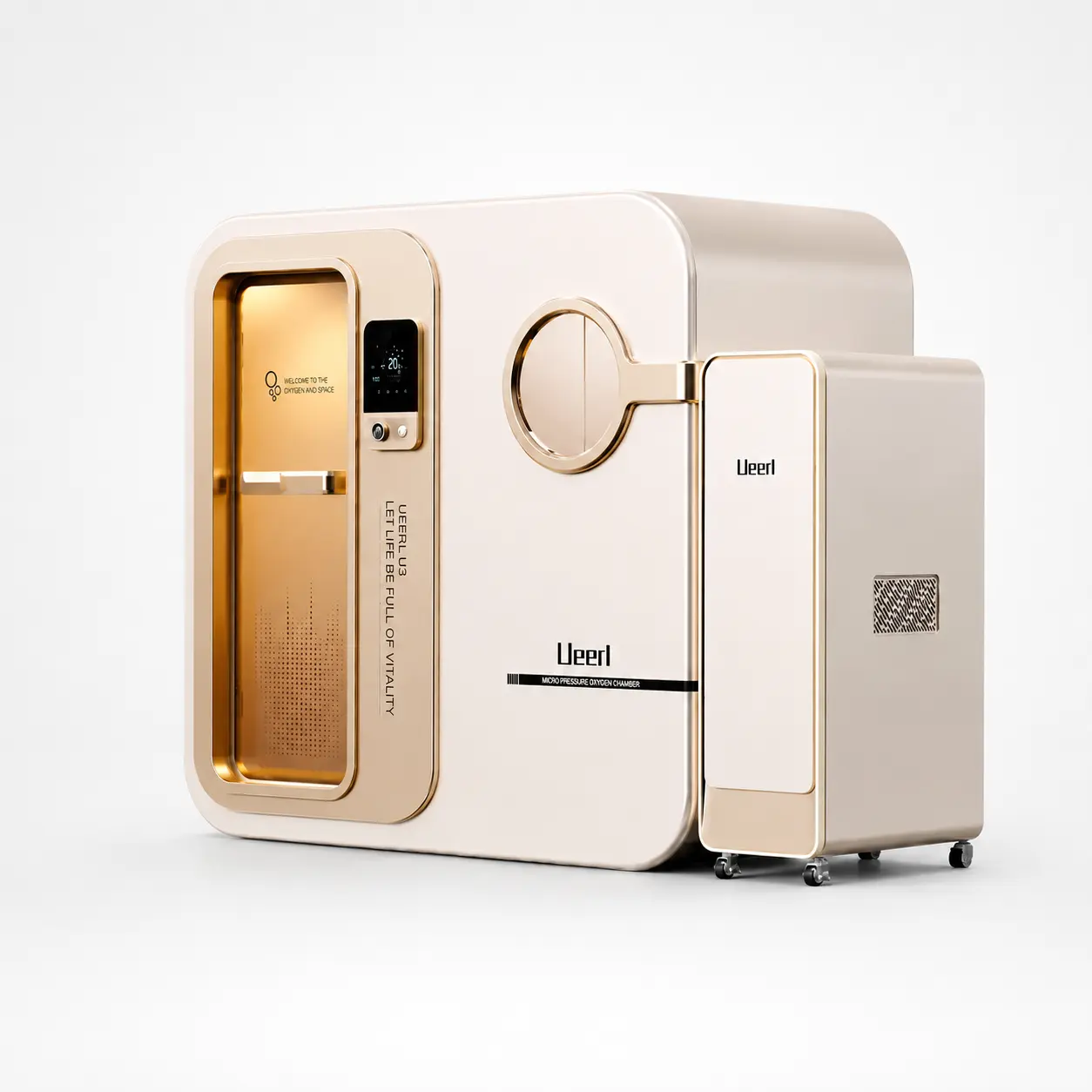 Ueerl U3 modular hyperbaric oxygen chamber for luxury beauty and wellness interiors