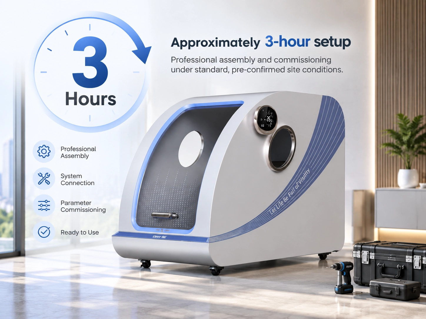 Ueerl C2 compact hard-shell chamber prepared for professional setup
