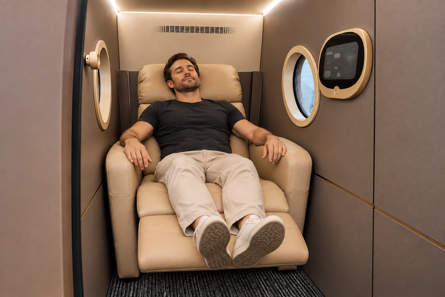 Ueerl C2 in a comfortable reclining position