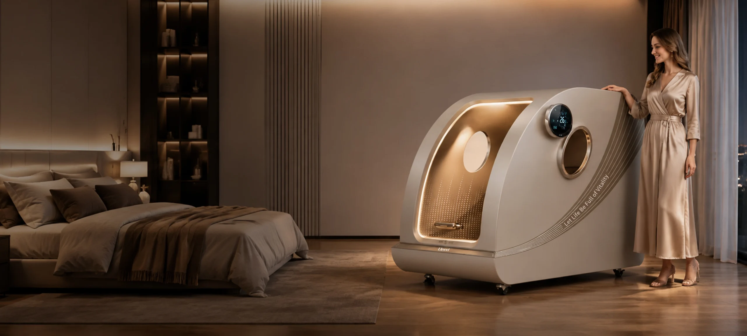 Ueerl C2 compact hard-shell hyperbaric oxygen chamber for home use