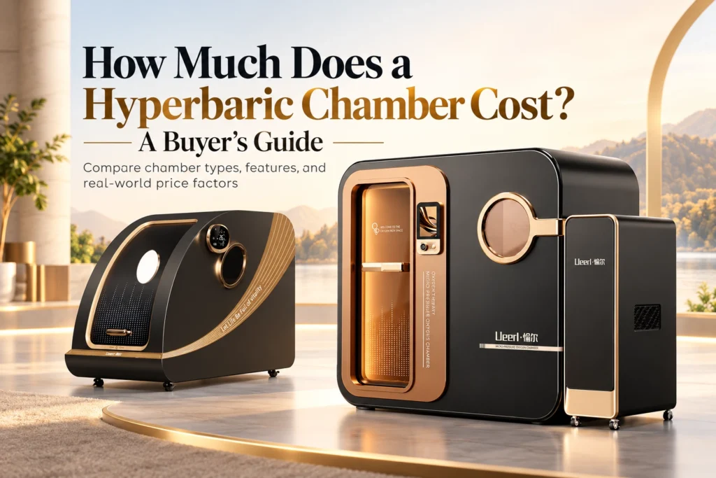 Ueerl C2 and U3 hard-shell hyperbaric oxygen chambers featured in a buyer’s guide comparing prices, chamber types and purchasing costs.