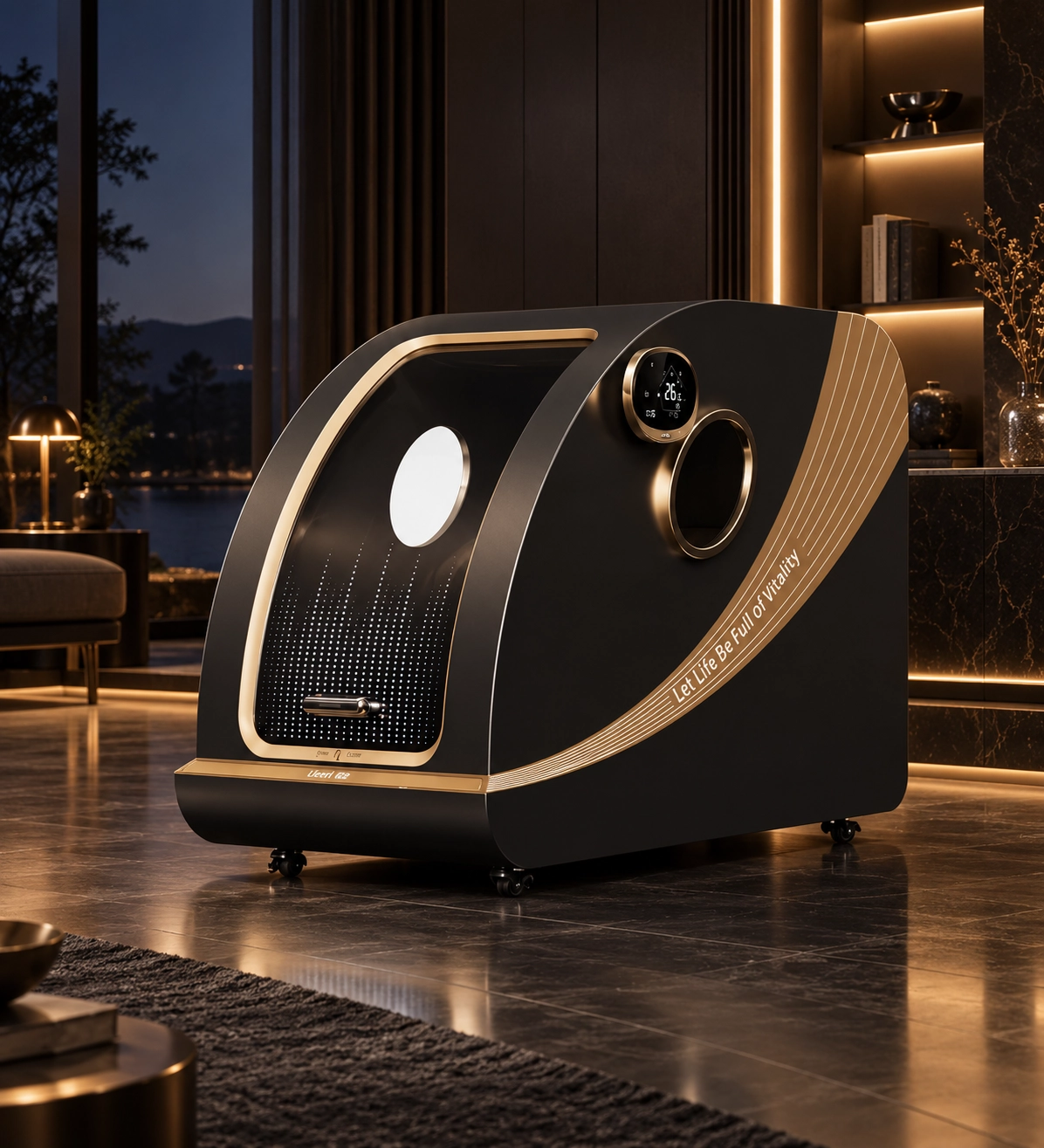 C2 compact hard-shell hyperbaric oxygen chamber for home use