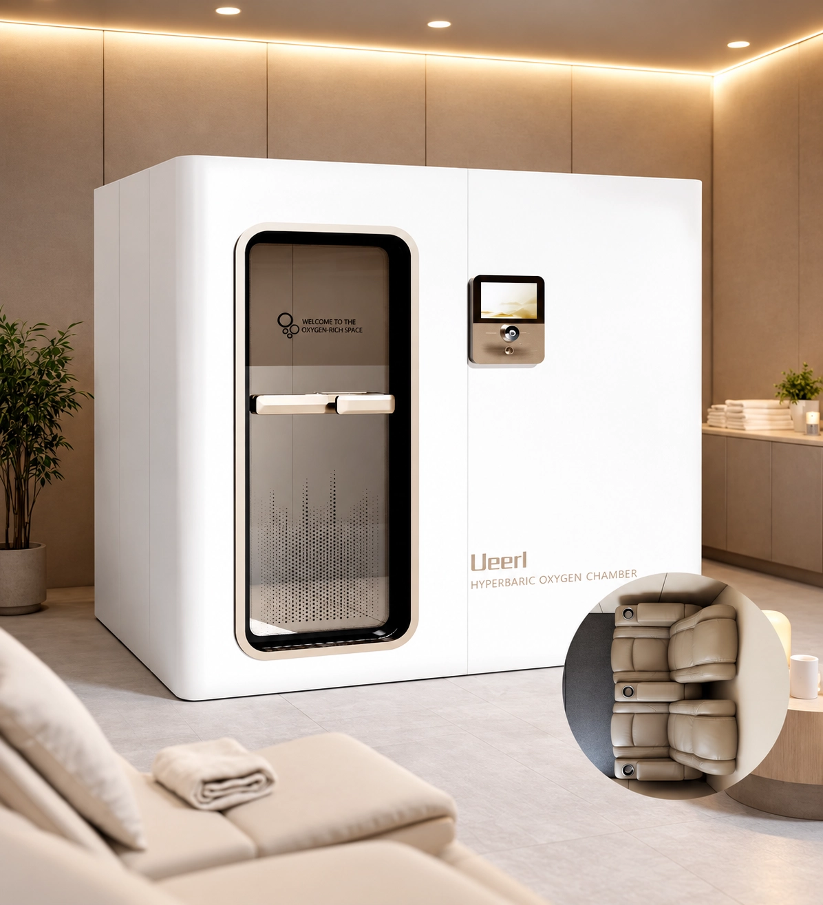 H6 luxury two-person room-style hyperbaric oxygen chamber
