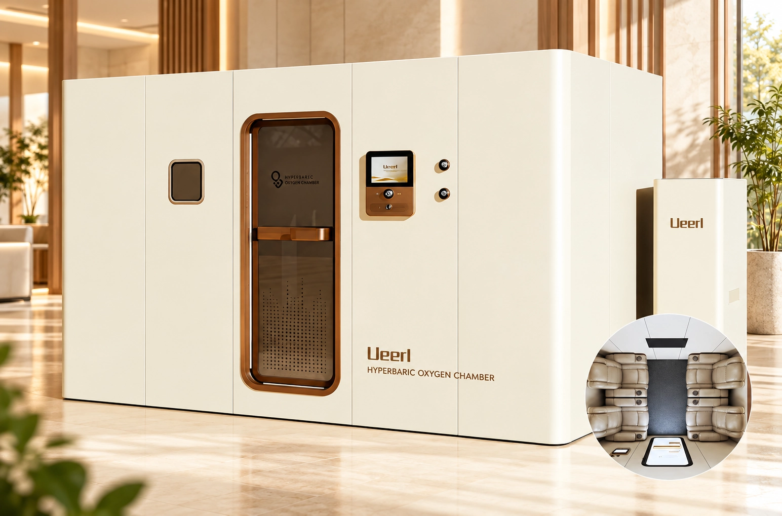 H8 luxury four-person room-style hyperbaric oxygen chamber
